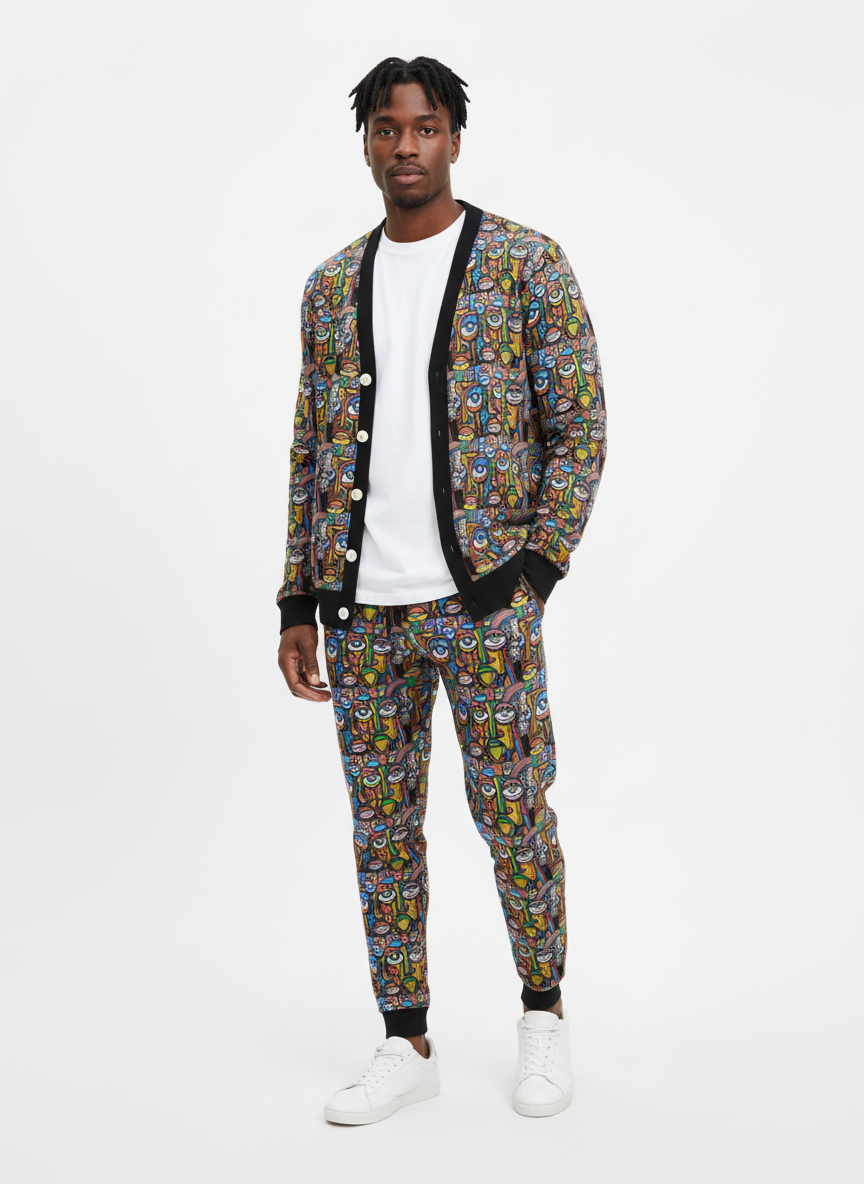 Men's Cardigan Sweater Set