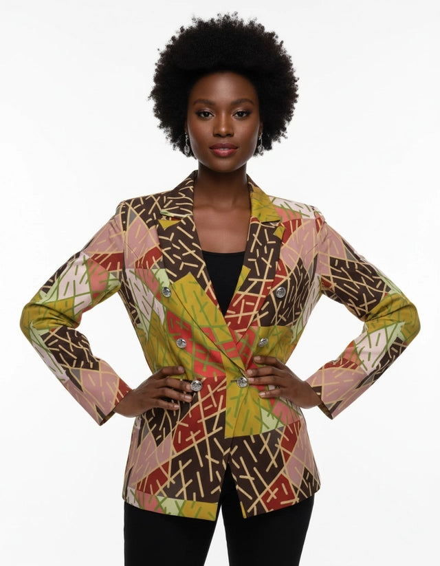 Women's Two-Button Casual Blazer Suit